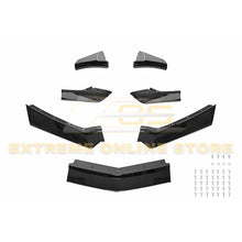 Load image into Gallery viewer, Corvette C8 EOS Performance Track Edition (7) Piece Front Splitter Lip Custom Painted Glossy Black