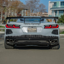 Load image into Gallery viewer, 2020 - 2028 Corvette C8 Stingray Rear Spoiler 5VM Style Package Extended Version Custom Painted Carbon Fiber