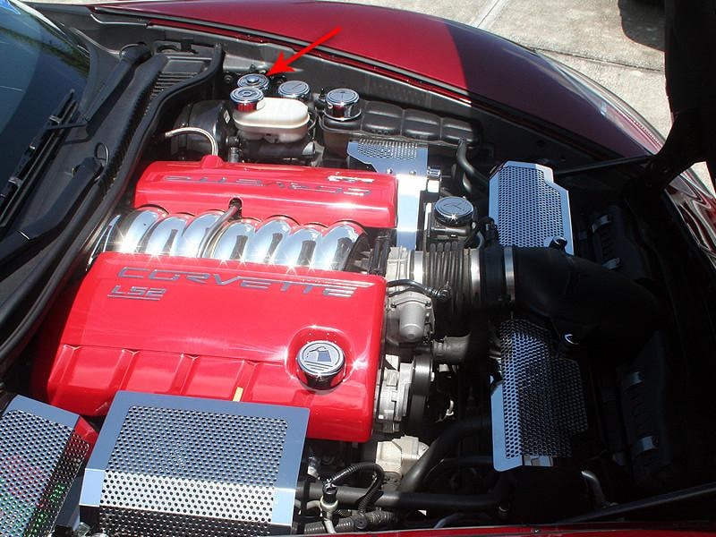 19972013 C5/C6 CORVETTE EXECUTIVE STYLE CLUTCH FLUID CAP COVER 1PC