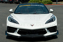 Load image into Gallery viewer, Corvette C8 Z51 Base Z07 Style Front Splitter with Canards Carbon Fiber Custom Painted