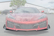 Load image into Gallery viewer, Chevrolet Stingray Corvette C8 Z06 / E-RAY Front Splitter with Canards Carbon Fiber Custom Painted