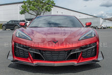 Load image into Gallery viewer, Chevrolet Stingray Corvette C8 Z06 / E-RAY Front Splitter with Canards Carbon Fiber Custom Painted