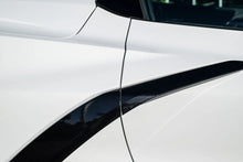 Load image into Gallery viewer, Corvette C8 OEM GM Door Boomerangs Trim Bezels & Door Handles Custom Painted Carbon Fiber Hydro