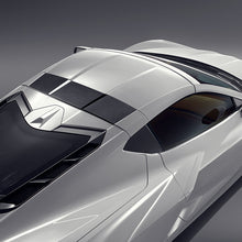 Load image into Gallery viewer, C8 Corvette Z06 | Roof Bow Panel | Visible Carbon Fiber | Arctic White Trim | Coupe