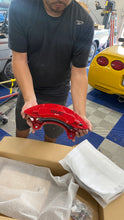 Load image into Gallery viewer, 2021+ Cadillac Escalade 6 Piston Brembo Front Brake Calipers Rotors Pads Kit Red OEM GM