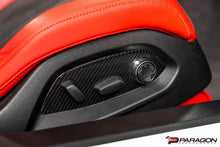Load image into Gallery viewer, CCS C8 CORVETTE CARBON FIBER SEAT ADJUSTER TRIM OVERLAY