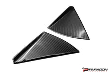 Load image into Gallery viewer, CCS C8 CORVETTE CONVERTIBLE CARBON FIBER B PILLAR TRIM OVERLAY - HTC