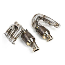 Load image into Gallery viewer, Fabspeed Porsche 981 Cayman GT4 / Boxster Spyder RENNKRAFT® Modular Headers with HJS Catalytic Converters (2015-2016) - FS.POR.981GT4.MH.SC