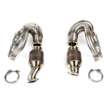 Load image into Gallery viewer, Fabspeed Porsche 981 Cayman GT4 / Boxster Spyder RENNKRAFT® Modular Headers with HJS Catalytic Converters (2015-2016) - FS.POR.981GT4.MH.SC