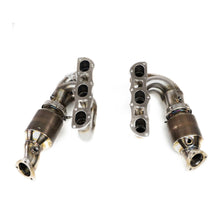 Load image into Gallery viewer, Fabspeed Porsche 981 Cayman GT4 / Boxster Spyder RENNKRAFT® Modular Headers with HJS Catalytic Converters (2015-2016) - FS.POR.981GT4.MH.SC