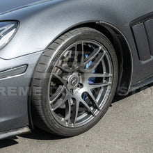 Load image into Gallery viewer, 2005-13 Corvette C6 Z06 ZR1 CARBON FIBER or Custom Painted Splash Guard Mud Flaps - Widebody