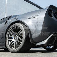 Load image into Gallery viewer, 2005-13 Corvette C6 Z06 ZR1 CARBON FIBER or Custom Painted Splash Guard Mud Flaps - Widebody