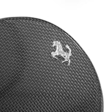 Load image into Gallery viewer, Carbon Fiber Fuel Door With Chrome Cavallino - Ferrari F12 Berlinetta - FS-CF-FER-F12FDC