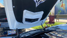 Load image into Gallery viewer, C7 Corvette Stingray Carbon Fiber HydroGraphics Under Hood Vent Cover OEM GM