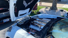 Load image into Gallery viewer, C7 Corvette Stingray Carbon Fiber HydroGraphics Under Hood Vent Cover OEM GM