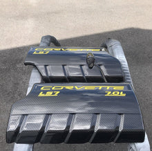 Load image into Gallery viewer, 2008-2013 Corvette C6 LS3 Fuel Rail Engine Covers Black OEM GM 19434986