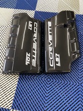 Load image into Gallery viewer, 2008-2013 Corvette C6 LS3 Fuel Rail Engine Covers Black OEM GM 19434986