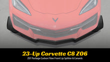 Load image into Gallery viewer, Chevrolet Stingray Corvette C8 Z06 / E-RAY Front Splitter with Canards Carbon Fiber Custom Painted
