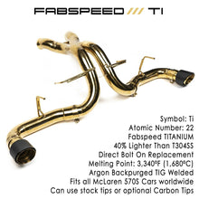 Load image into Gallery viewer, Fabspeed McLaren 570S Supreme Titanium X-Pipe Exhaust System (2015+)
