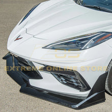 Load image into Gallery viewer, Corvette C8 EOS Performance Track Edition (7) Piece Front Splitter Lip Custom Painted Glossy Black