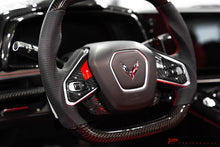 Load image into Gallery viewer, CCS C8 CORVETTE STEERING WHEEL BLACK SIDE COVERS - HEATED