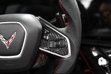 Load image into Gallery viewer, CCS C8 CORVETTE STEERING WHEEL BLACK SIDE COVERS - HEATED