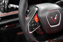 Load image into Gallery viewer, CCS C8 CORVETTE STEERING WHEEL BLACK SIDE COVERS - HEATED