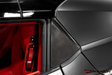 Load image into Gallery viewer, CCS C8 CORVETTE CONVERTIBLE CARBON FIBER B PILLAR TRIM OVERLAY - HTC