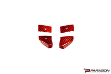 Load image into Gallery viewer, CCS STEERING WHEEL RED CARBON FIBER BUTTON COVERS 4PC - C8 CORVETTE
