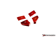 Load image into Gallery viewer, CCS STEERING WHEEL RED CARBON FIBER BUTTON COVERS 4PC - C8 CORVETTE