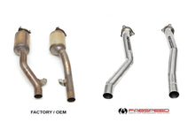 Load image into Gallery viewer, Fabspeed Porsche 958.2 Cayenne S E-Hybrid Secondary Competition Link Pipes (2015-2018) - FS.POR.9582SE.CB