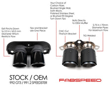 Load image into Gallery viewer, Fabspeed Porsche 992 GT3 / GT3 RS Deluxe Dual Style Tips (2022+) - FS.POR.992GT3.DTCF