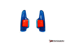 Load image into Gallery viewer, PARAGON C8 CORVETTE PADDLE SHIFTER COVERS - BLUE CARBON FIBER