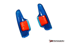 Load image into Gallery viewer, PARAGON C8 CORVETTE PADDLE SHIFTER COVERS - BLUE CARBON FIBER