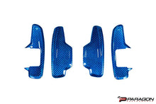 Load image into Gallery viewer, PARAGON C8 CORVETTE PADDLE SHIFTER COVERS - BLUE CARBON FIBER