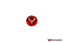 Load image into Gallery viewer, C8 CORVETTE FLAG BILLET BRAKE FLUID CAP COVER - BLACK, BLUE OR RED