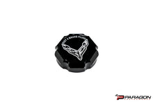 Load image into Gallery viewer, C8 CORVETTE FLAG BILLET BRAKE FLUID CAP COVER - BLACK, BLUE OR RED