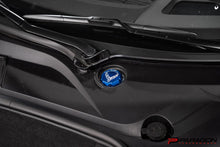 Load image into Gallery viewer, C8 CORVETTE FLAG BILLET BRAKE FLUID CAP COVER - BLACK, BLUE OR RED