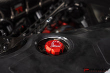 Load image into Gallery viewer, C8 CORVETTE FLAG BILLET COOLANT CAP COVER - BLACK, BLUE OR RED