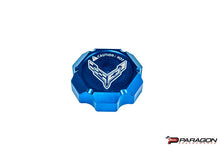 Load image into Gallery viewer, C8 CORVETTE FLAG BILLET COOLANT CAP COVER - BLACK, BLUE OR RED