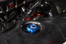 Load image into Gallery viewer, C8 CORVETTE FLAG BILLET COOLANT CAP COVER - BLACK, BLUE OR RED