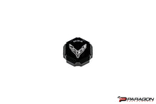 Load image into Gallery viewer, C8 CORVETTE FLAG BILLET OIL CAP COVER - BLACK, BLUE OR RED