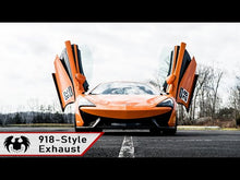 Load and play video in Gallery viewer, Fabspeed McLaren 570S / 540C "600LT Style" Valvetronic Sport Catalytic Converter Exhaust System - FS.MCL.570S.SC918V