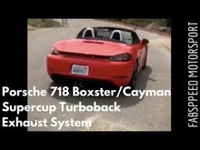 Load and play video in Gallery viewer, Fabspeed Porsche 718 Boxster/Cayman Supercup Turboback Exhaust System (2017+) - FS.POR.718.SCUPSP