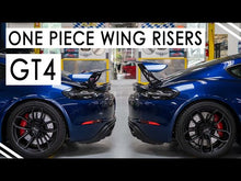 Load and play video in Gallery viewer, Fabspeed Porsche 981/718 Cayman GT4 Monoblock Wing Risers (2015+) - FS.POR.GT4.MWR.CB