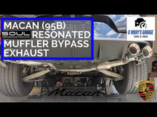 Load and play video in Gallery viewer, Porsche Macan S GTS Turbo SOUL Resonated Muffler Bypass Exhaust