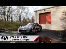 Load and play video in Gallery viewer, Fabspeed Porsche 991.2 GT2 RS Center Muffler Bypass X-Pipe (2018+) - FS.POR.9912GT2RS.CMX