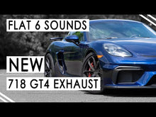 Load and play video in Gallery viewer, Fabspeed Porsche 718 GT4 / GTS / Spyder Deluxe Exhaust Tips (2020+) - FS.POR.718GT4.DTCF