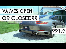 Load and play video in Gallery viewer, Fabspeed Porsche 991.2 Carrera Valvetronic Center Muffler Bypass X-Pipe (Non-PSE Only) - FS.POR.9912.VLVP