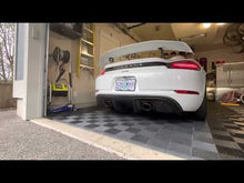 Load and play video in Gallery viewer, Porsche 718 GT4 Spyder GTS 4.0L SOUL Resonated Over Axle Pipes